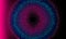 Hypnotic vortex of blue and pink dots - digital tunnel effect. Concept of virtual reality, digital data streams or