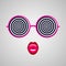 Hypnotising glasses and pink lips