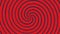 Hypnotizing red and black whirlpool spiral transition animation