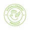 Hypoallergenic Safe Product Line Green Stamp. Safety Hypo Allergenic Cosmetic for Sensitive Skin Hygiene Outline Sticker