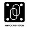 Hypocrisy icon vector isolated on white background, logo concept