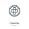 Hypocrisy outline vector icon. Thin line black hypocrisy icon, flat vector simple element illustration from editable zodiac