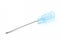 An hypodermic needle on white background. It is used with a siringe to inject substances in the body