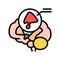 hypothalamus endocrinology color icon vector illustration