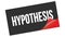 HYPOTHESIS text on black red sticker stamp