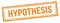 HYPOTHESIS text on orange grungy vintage stamp