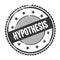 HYPOTHESIS text written on black grungy round stamp