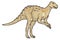 hypsilophodon dinosaur ancient vector illustration transparent background