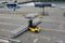 A Hyundai forklift moving dock ramps at a working ship dock in Victoria, Canada