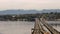 The I-90 Floating Bridge Carries Highway Traffic Across Lake Washington