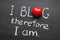 I blog therefore