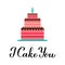 I Cake You calligraphy hand lettering isolated on white. Funny holiday International Cake Day celebrate July 20. Vector