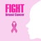 I can fight breast cancer poster with pink ribbon