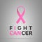 I can fight cancer text illustration