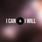 I can and i will. successful quote with modern background vector