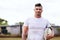 I cant imagine my life without rugby. Portrait of a young man playing a game of rugby.