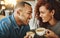 I could stare into your eyes all day. an affectionate young couple enjoying their date in the coffee shop.