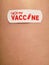 i got my vaccine red text on white background plaster band-aid corona virus covid-19