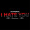 I Hate You inscription isolated on a black background. Perfect for Icons, Logos, Symbols, Signs, clothing designs, posters, Sticke