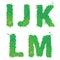 I, J, K, L, M, Handdrawn english alphabet - letters are made of