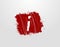 I Letter Logo in Red Square Grunge Element. Retro Rusty Square logo design template