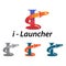 I - Letter Rocket Launcher Technology Business Logo