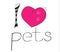 I like pets. I love pets. Children`s T-shirt design. The template for the cover fabric, books.