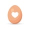 I liked the egg on white background vector