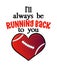 I`ll always be running back to you - lovely lettering quote for football season.