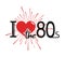 I love 80s decade symbol