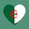 I love Algeria flag heart