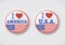 I Love America. i Love USA - Vector Button Badge