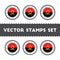 I Love Angola vector stamps set.