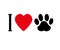 I love animals dogs . I love my pet. Symbolic inscription.