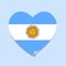 I love Argentina flag heart