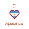 I love Argentina t-shirt design.