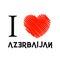 I love Azerbaijan red scribbled heart