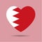 I love Bahrain. Bahrain flag  heart vector illustration isolated on white background