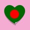 I love Bangladesh  flag heart