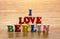 I Love Berlin letters on wood