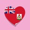 I love Bermuda flag heart