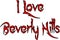 I love Beverly Hills California, text sign illustration