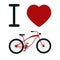 I Love Bicycle. T-shirt Design