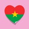 I love Burkina Faso flag heart