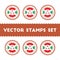 I Love Burundi vector stamps set.