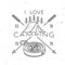 I love camping. Camping quote. Vector illustration Concept for shirt or logo, print, stamp or tee. Vintage line art