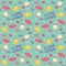 I Love Candy Lolly Pop Mint Green Seamless Pattern Polka Dot Flat Vector Illustration