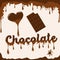 I love chocolate template with melting effect