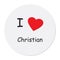 I love christian on white