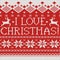 I love Christmas: Scandinavian seamless knitted pattern